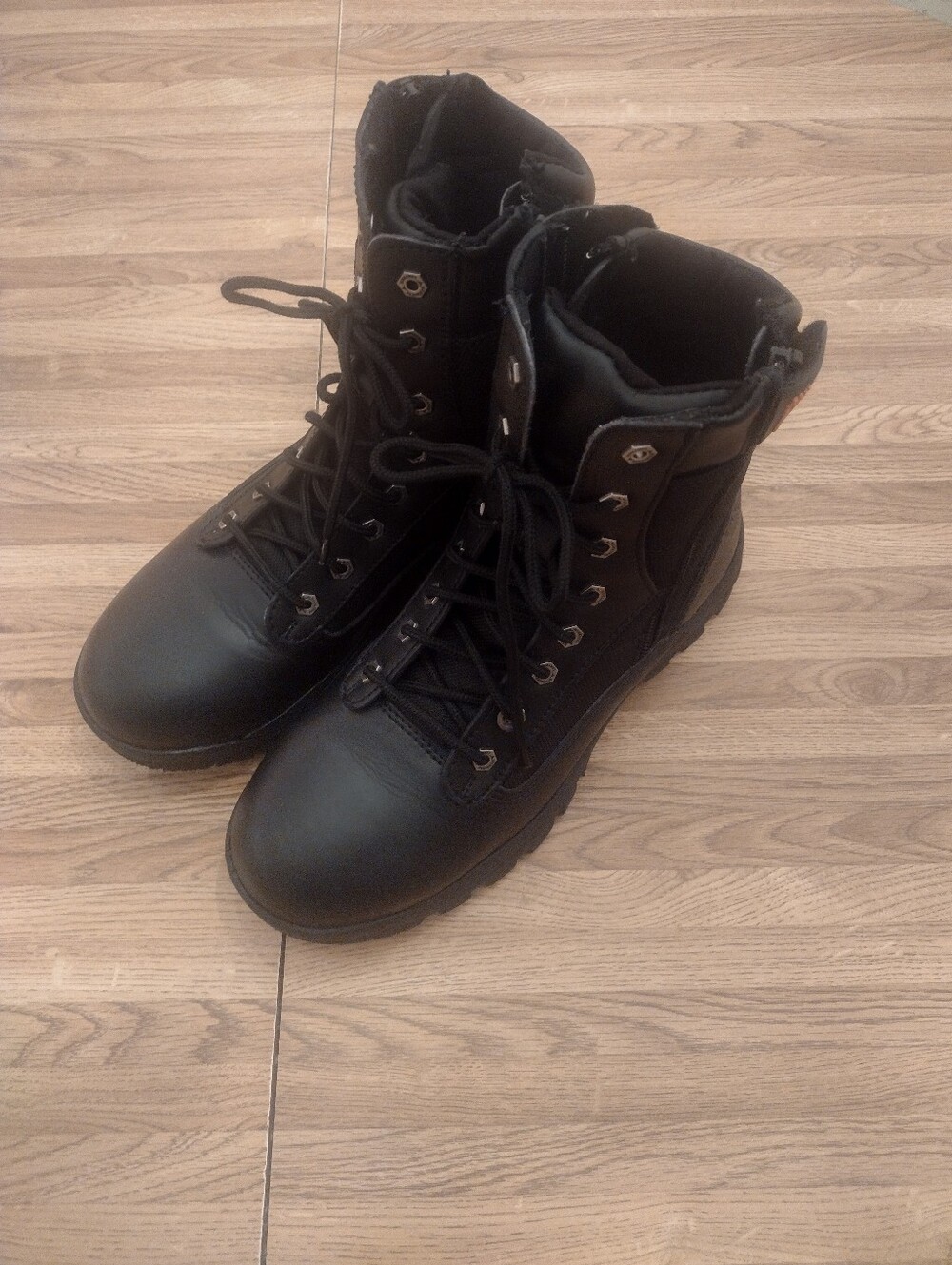 Men's  MBM9110 Milwaukee Boots 9 Inch Black Tactical Lace-Up Motorcycle Boots